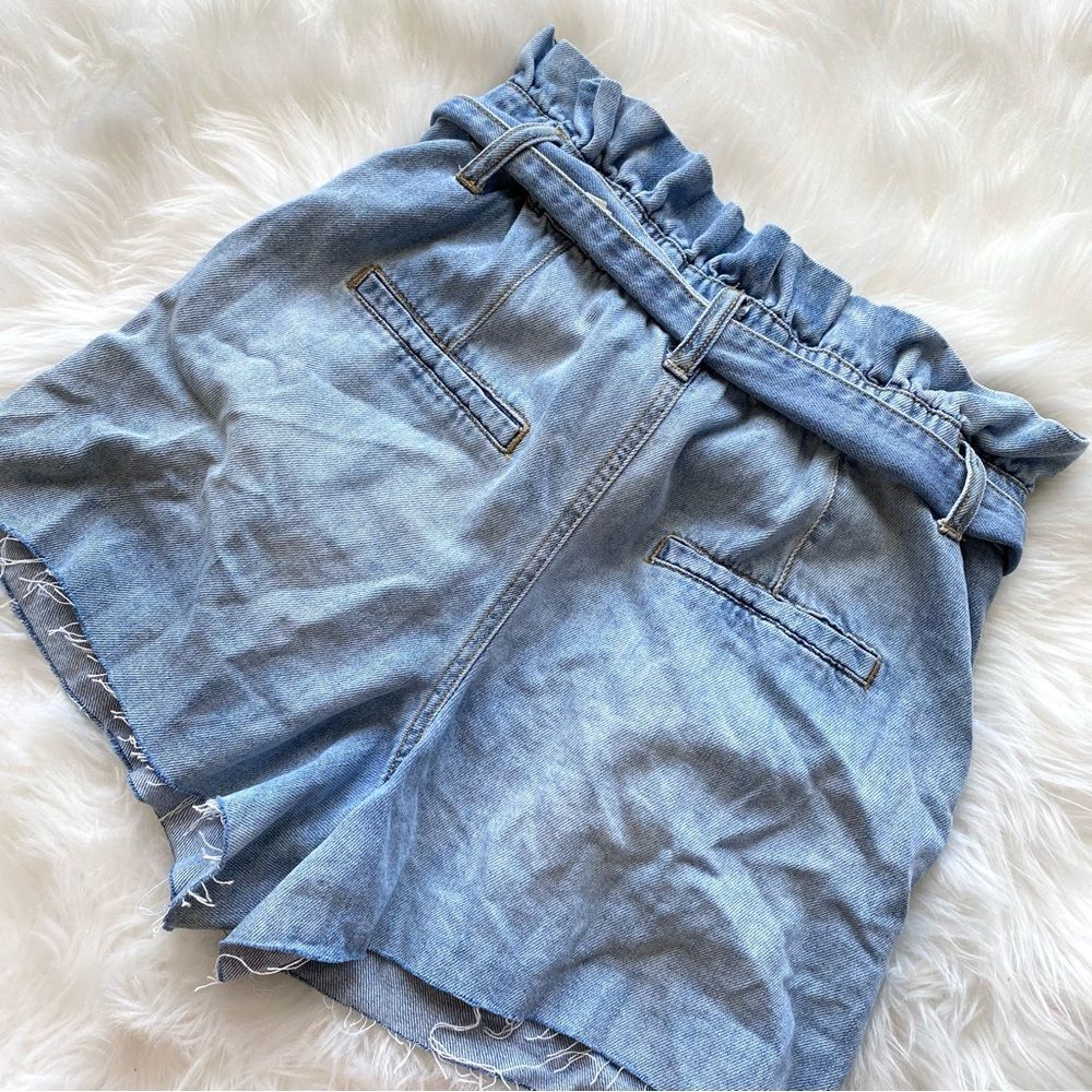 BlankNYC Paper Bag High Rise Baggy Denim Shorts - Picture 3 of 3